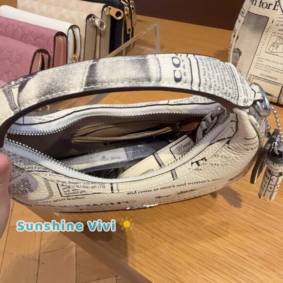 NWT Coach Carmen Mini Crossbody Bag With Newspaper Print CDB86 - Picture 6 of 8